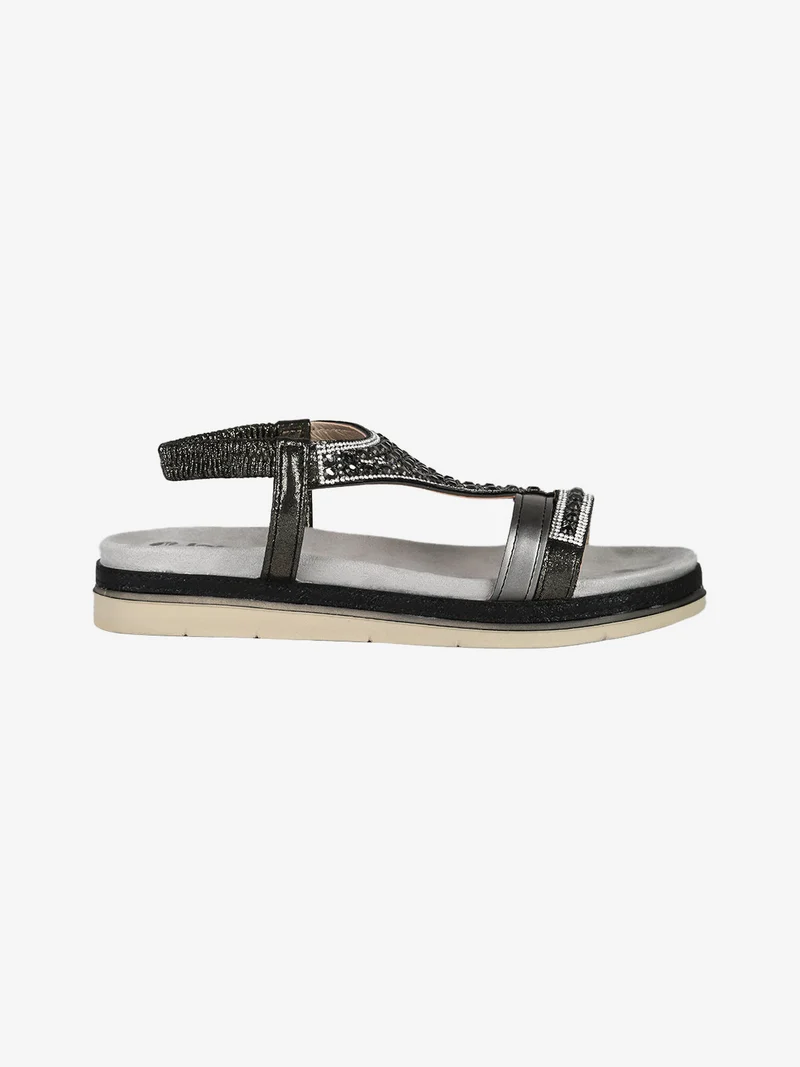 Sandali gioiello da donna con cinturino elastico - multicolore