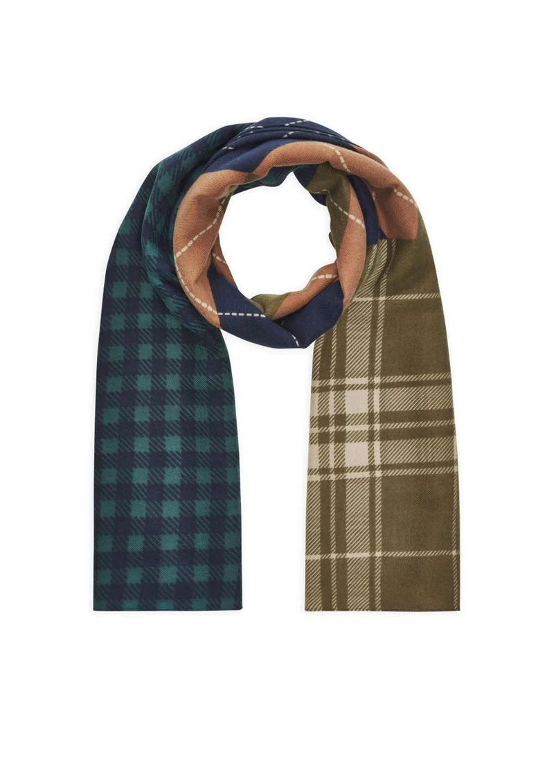 Weicher Schal mit Karo-Mix-Muster