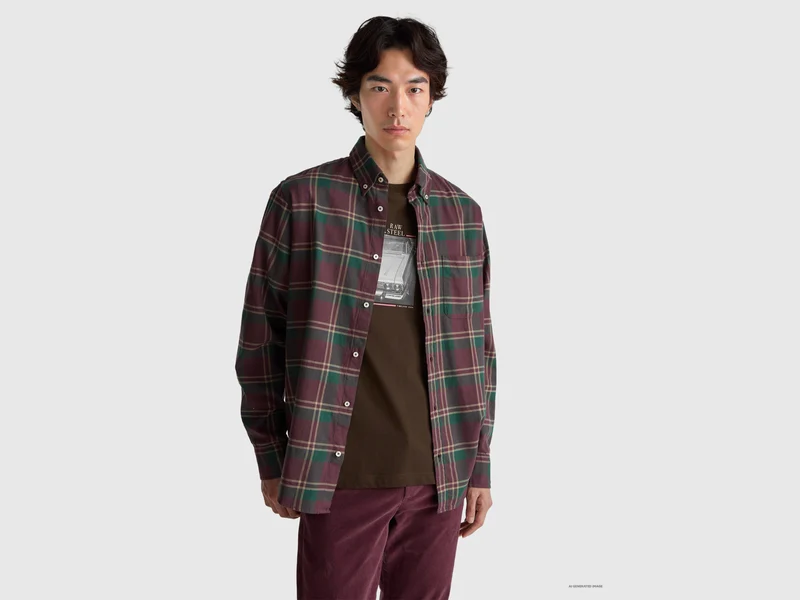 Flanell-Button-Down-Hemd