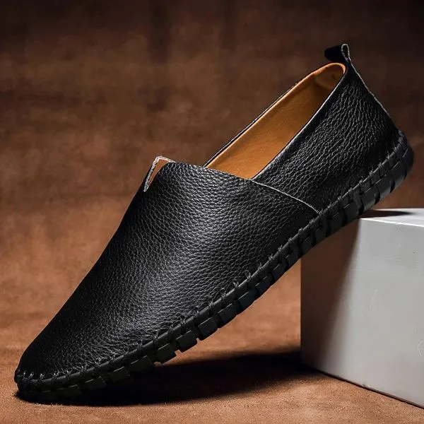 Hand-Stitched Leather Loafers