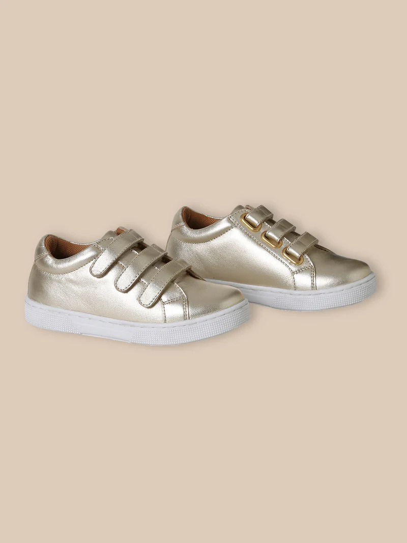Mädchen-Sneaker aus irisierendem Leder