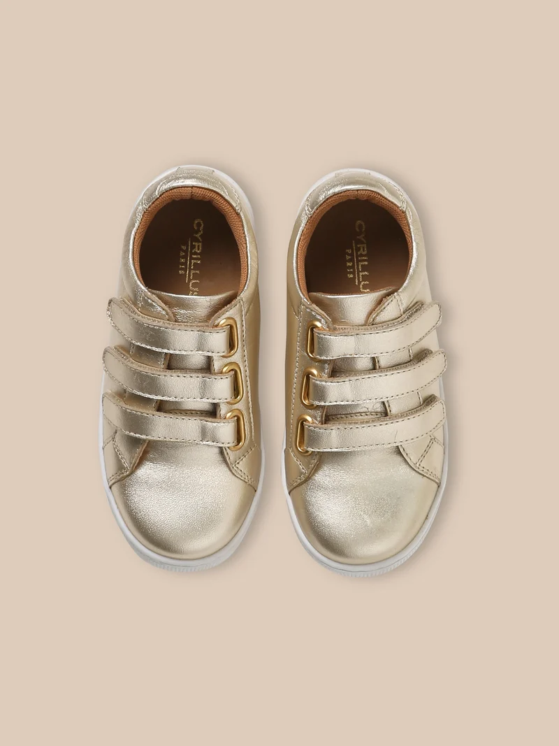 Mädchen-Sneaker aus irisierendem Leder