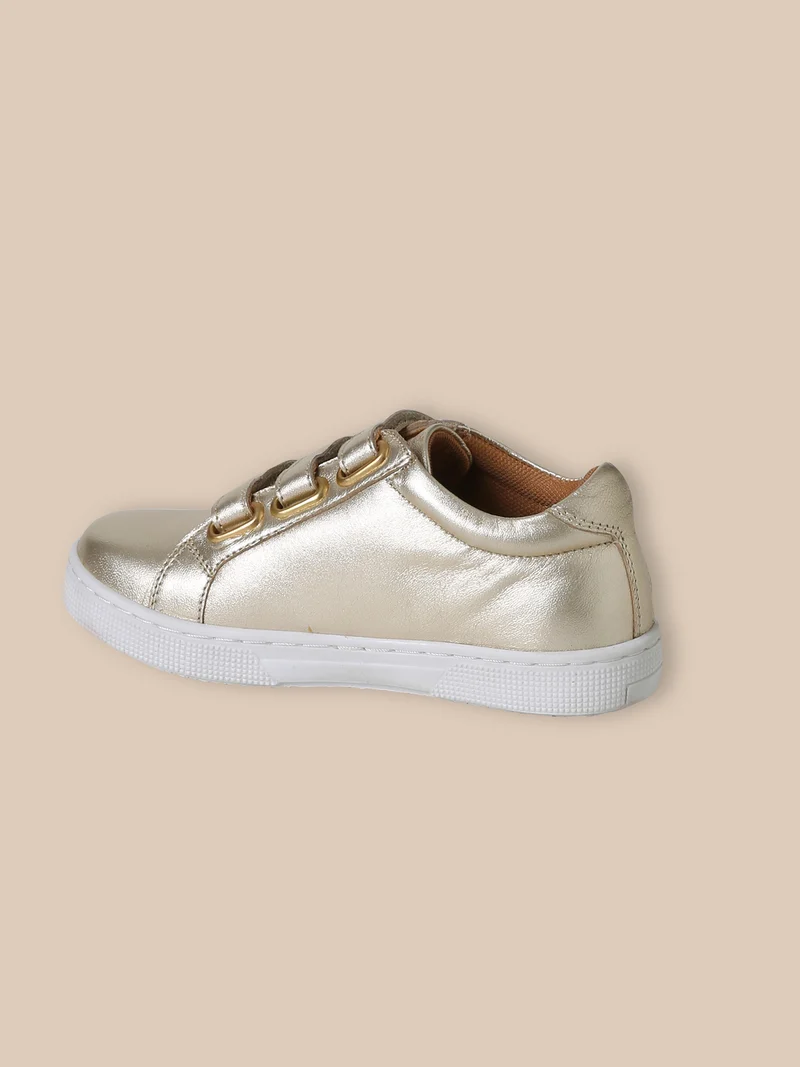 Mädchen-Sneaker aus irisierendem Leder