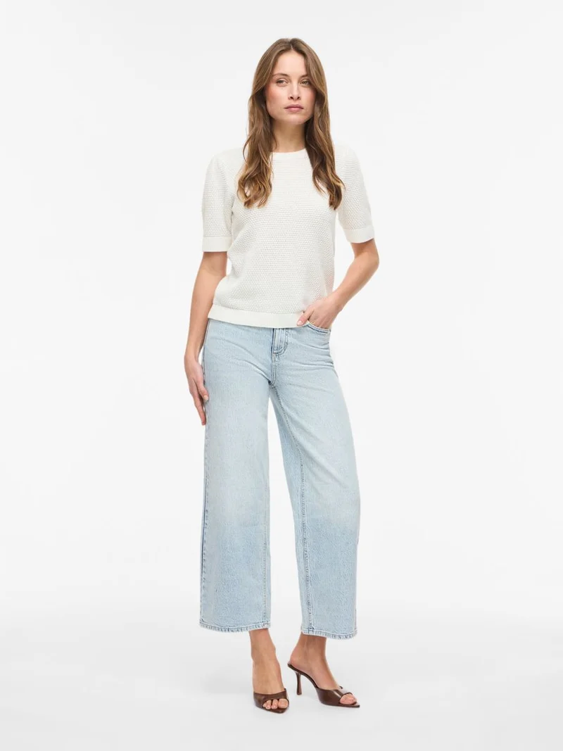 VIDALO O-NECK S/S KNIT TOP - NOOS