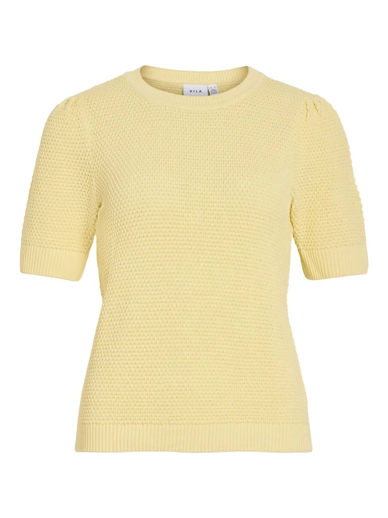 VIDALO O-NECK S/S KNIT TOP - NOOS
