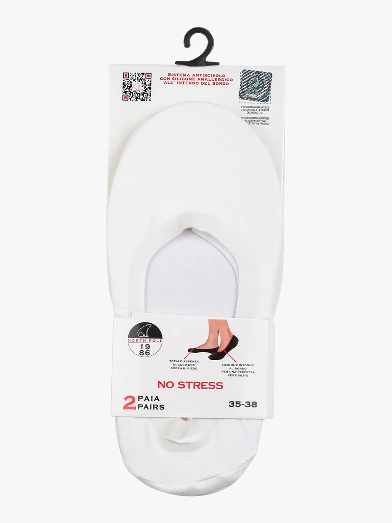 Salvapiede no stress. Confezione da 2 paia - bianco