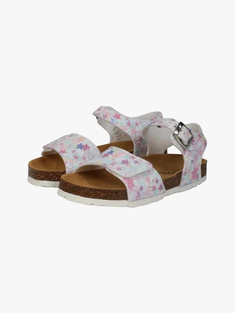 Sandali da bambina con fibbia e cinturino a strappo - lilla