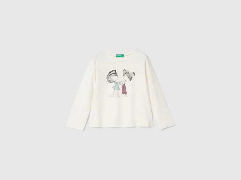 Shirt mit Aufdruck und Tüll-Applikation