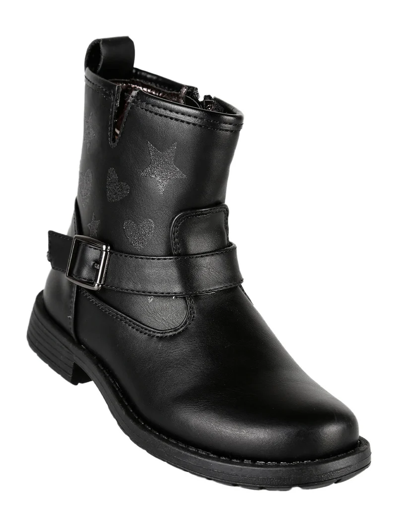 Stivaletti bambina con catena - nero