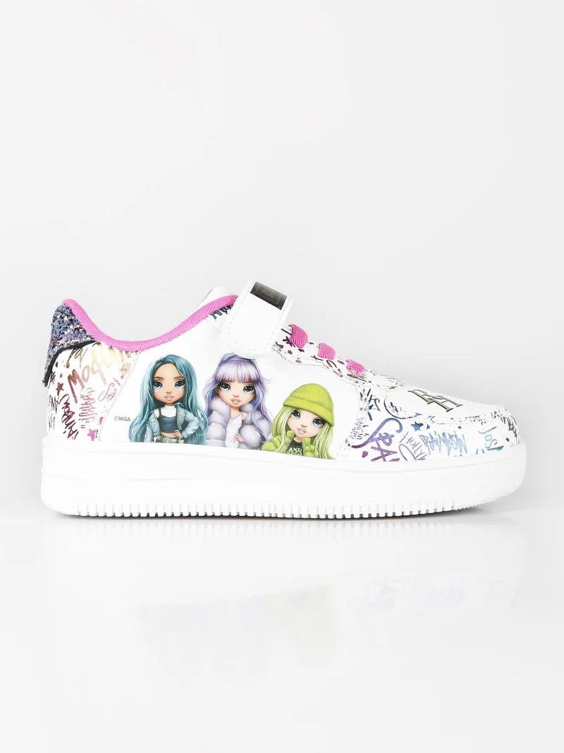 Sneakers da bambina con strappo - bianco