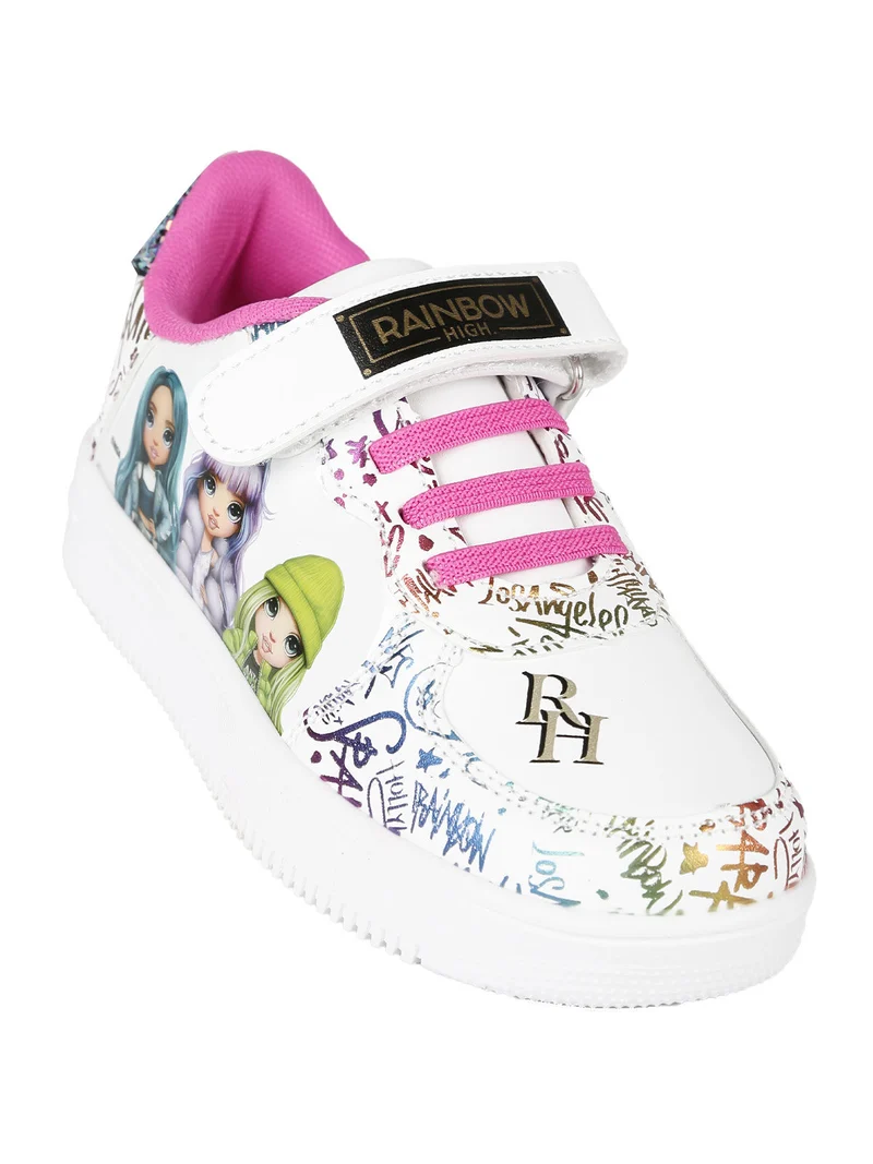 Sneakers da bambina con strappo - bianco