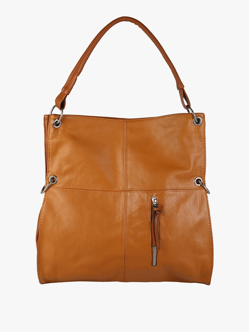 Borsa hobo da donna in ecopelle - marrone