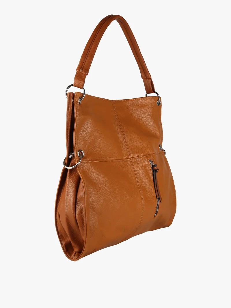 Borsa hobo da donna in ecopelle - marrone