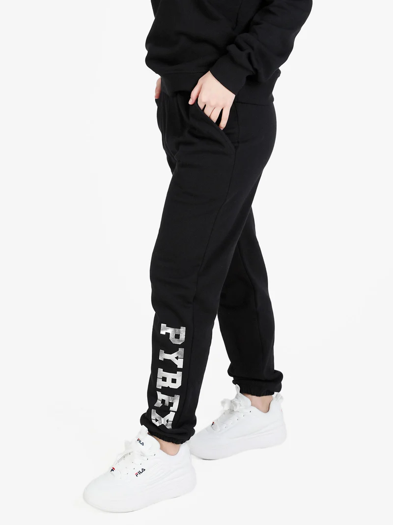 Pantaloni donna sportivi in felpa - nero