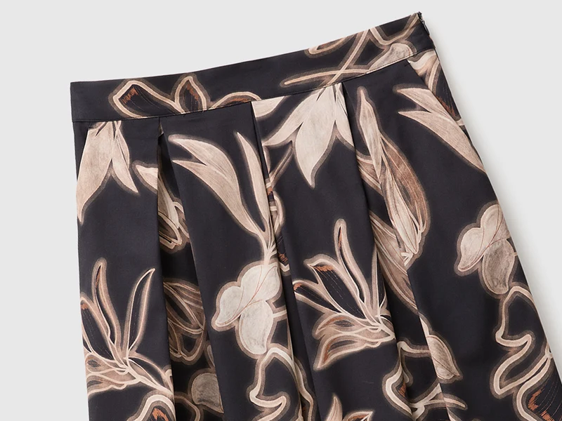 Langer Rock mit Blumenprint