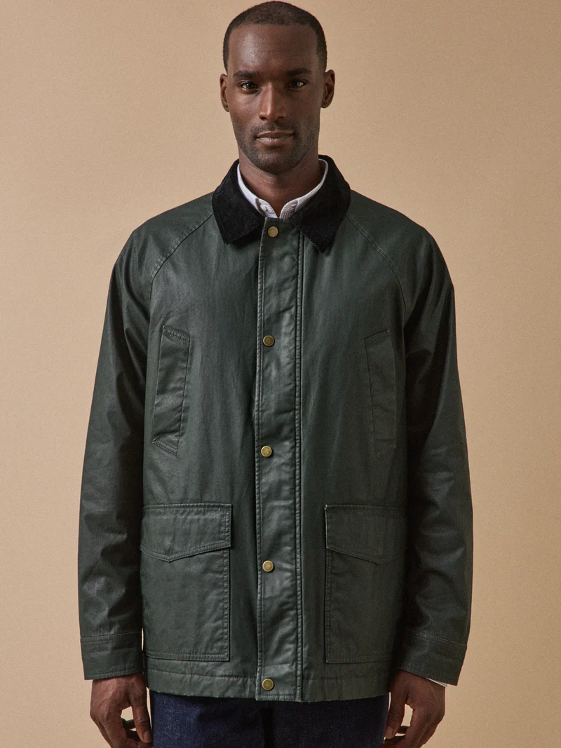 Herrenjacke aus beschichteter Baumwolle