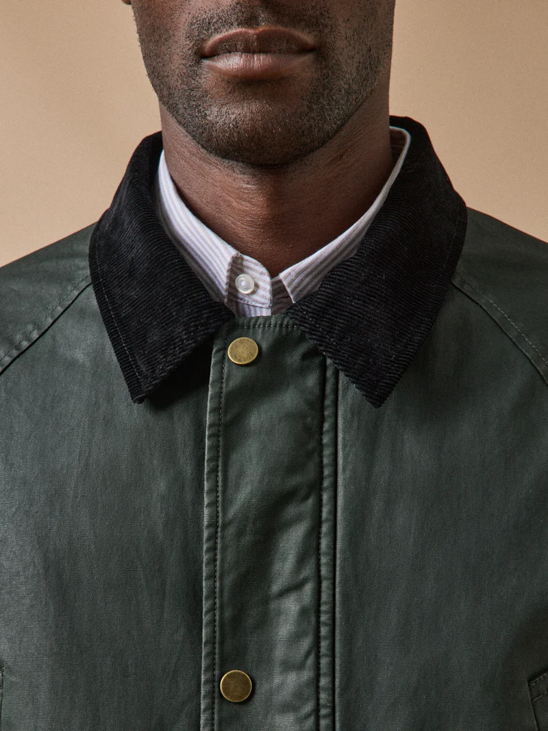 Herrenjacke aus beschichteter Baumwolle