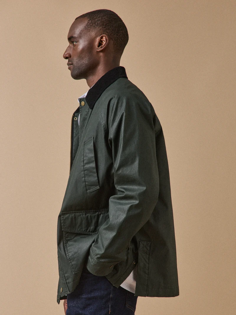 Herrenjacke aus beschichteter Baumwolle