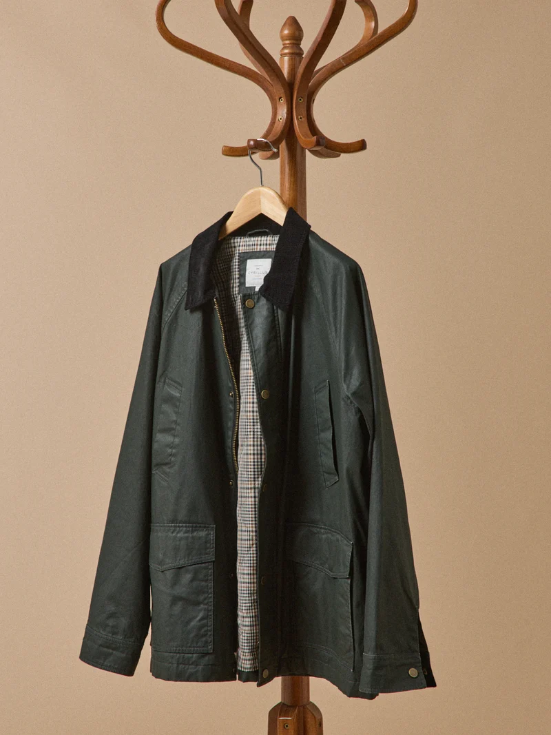 Herrenjacke aus beschichteter Baumwolle