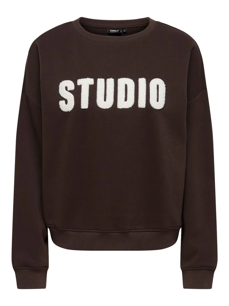 ONLSWEAT LIFE L/S CREW O.SIZE STATE NOOS