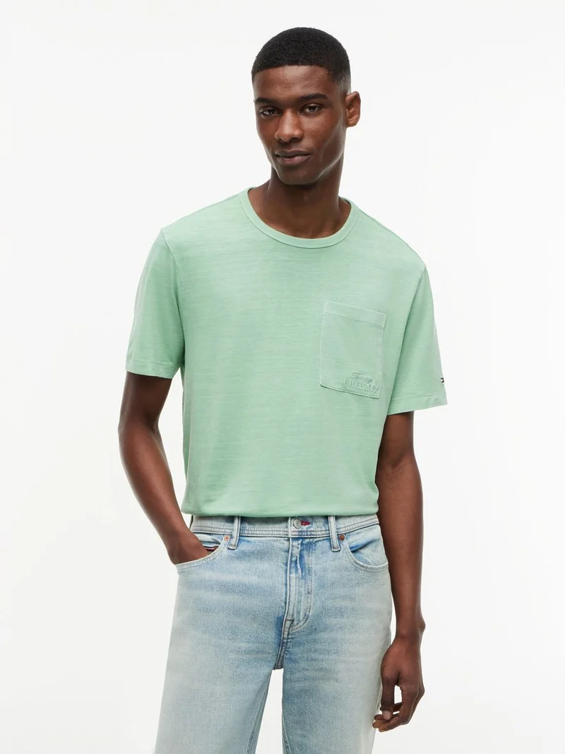 GARMENT DYE POCKET REGULAR TEE