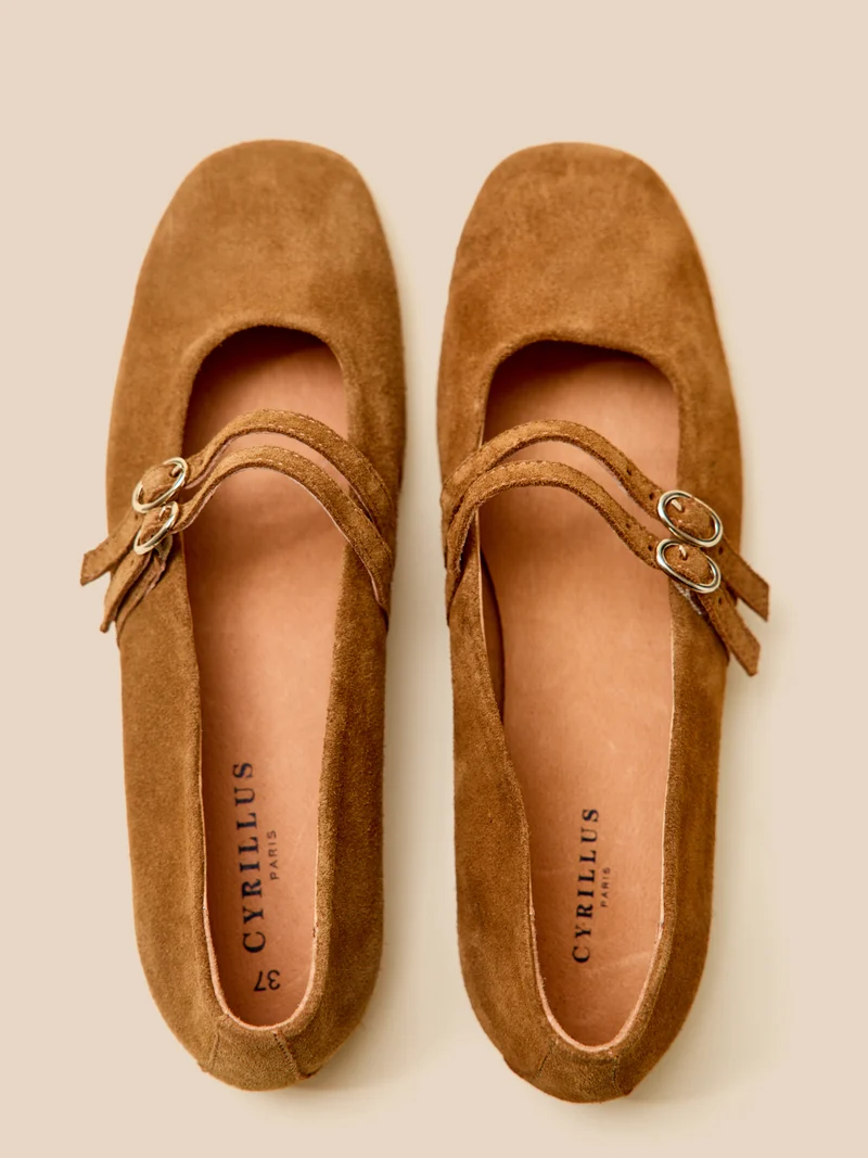 Damen-Ballerinas mit 2 Riemen