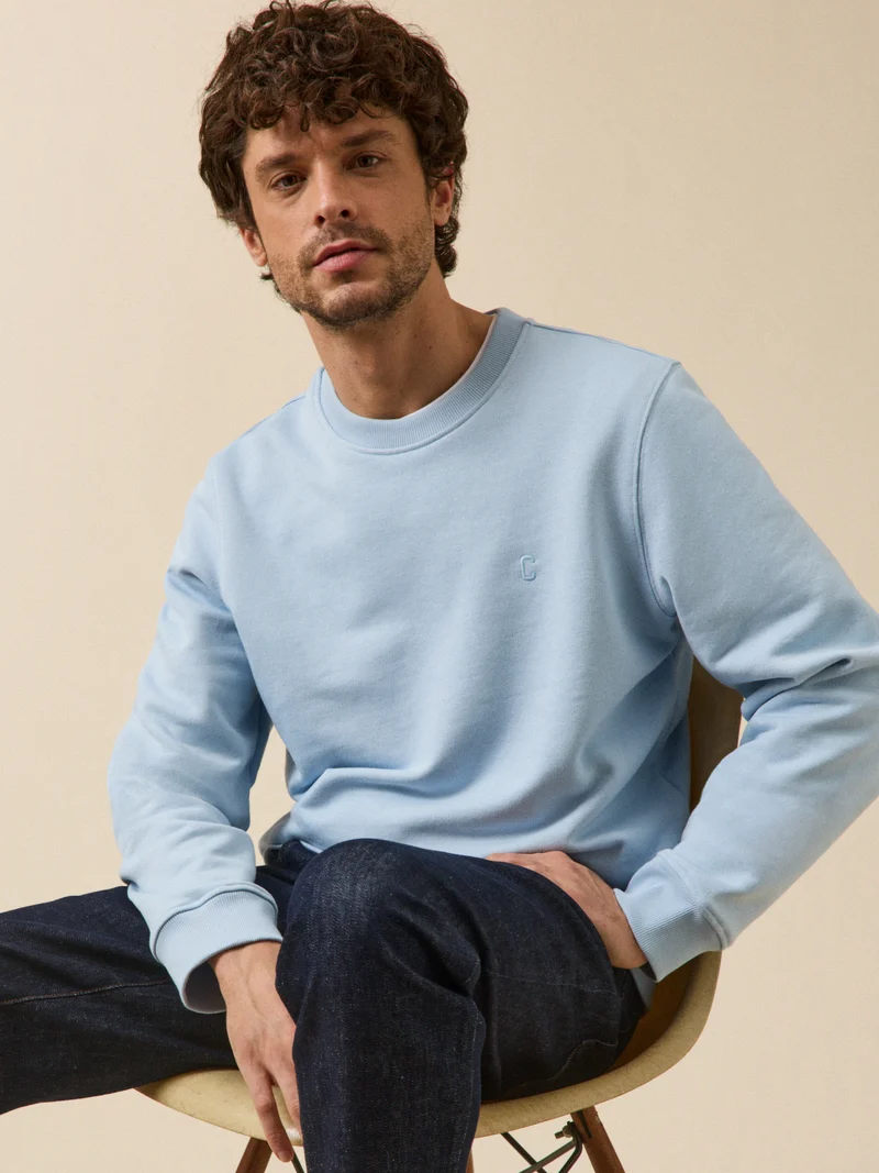 Herren-Sweatshirt aus Molton aus Bio-Baumwolle
