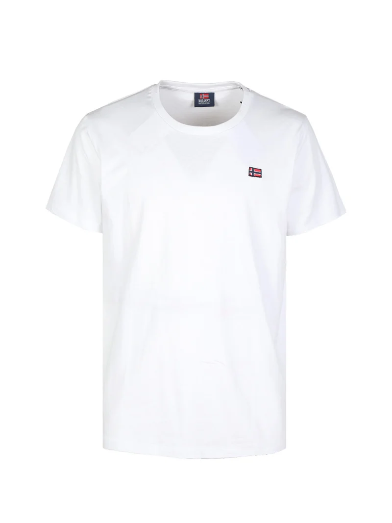 T-shirt uomo in cotone manica corta - bianco