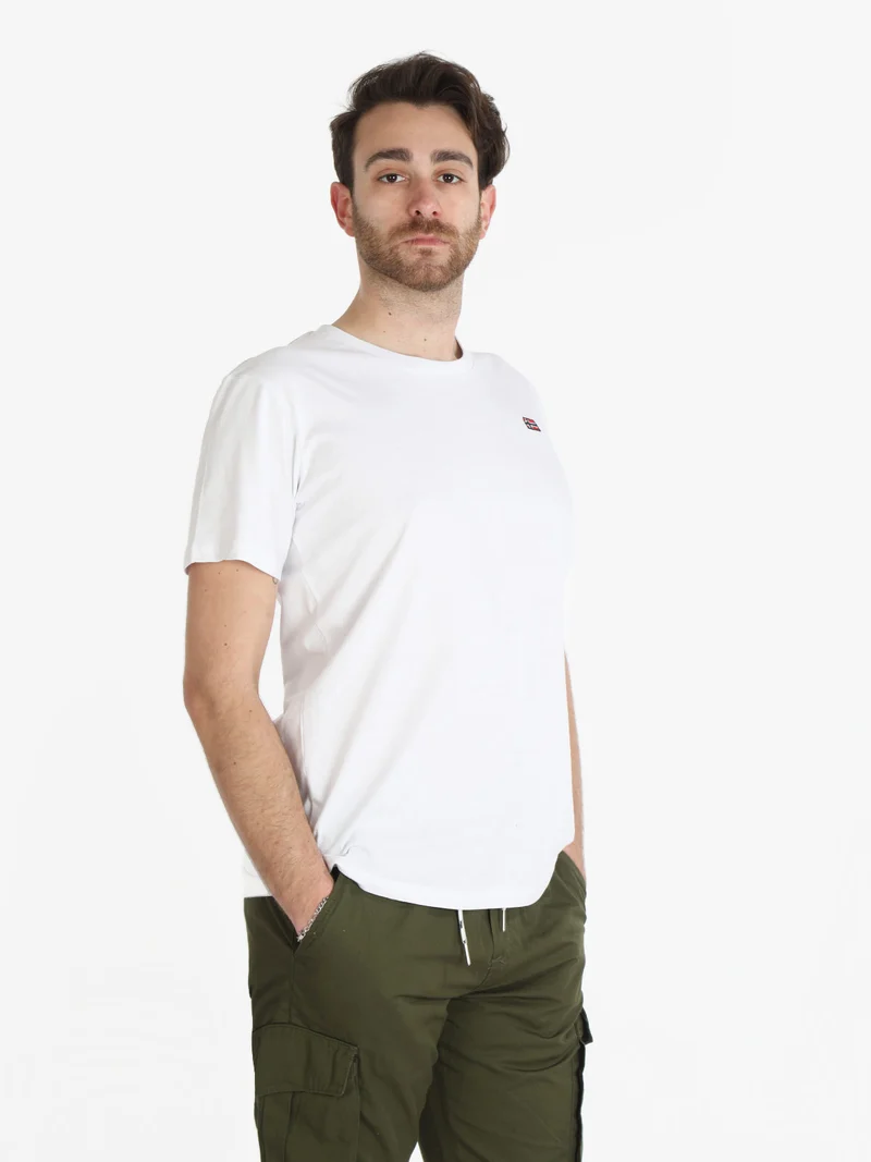 T-shirt uomo in cotone manica corta - bianco