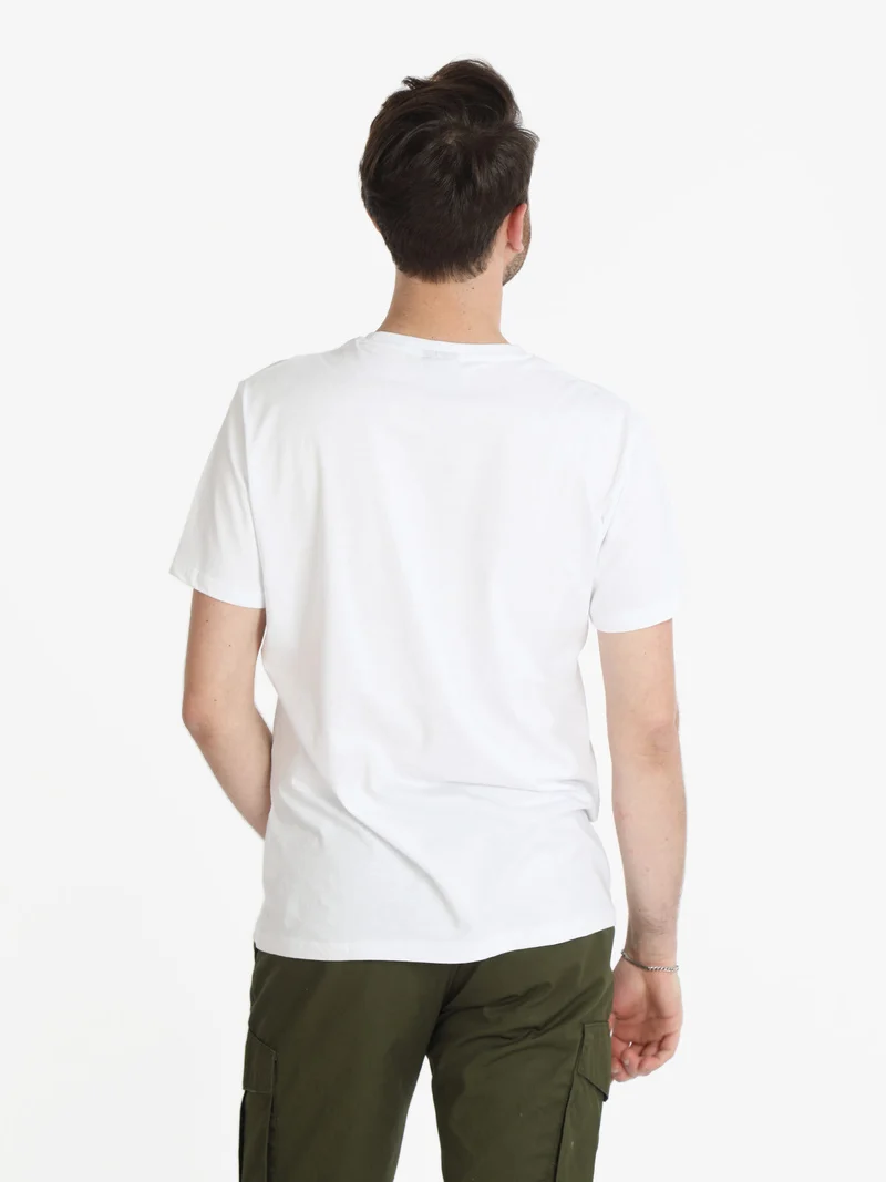 T-shirt uomo in cotone manica corta - bianco