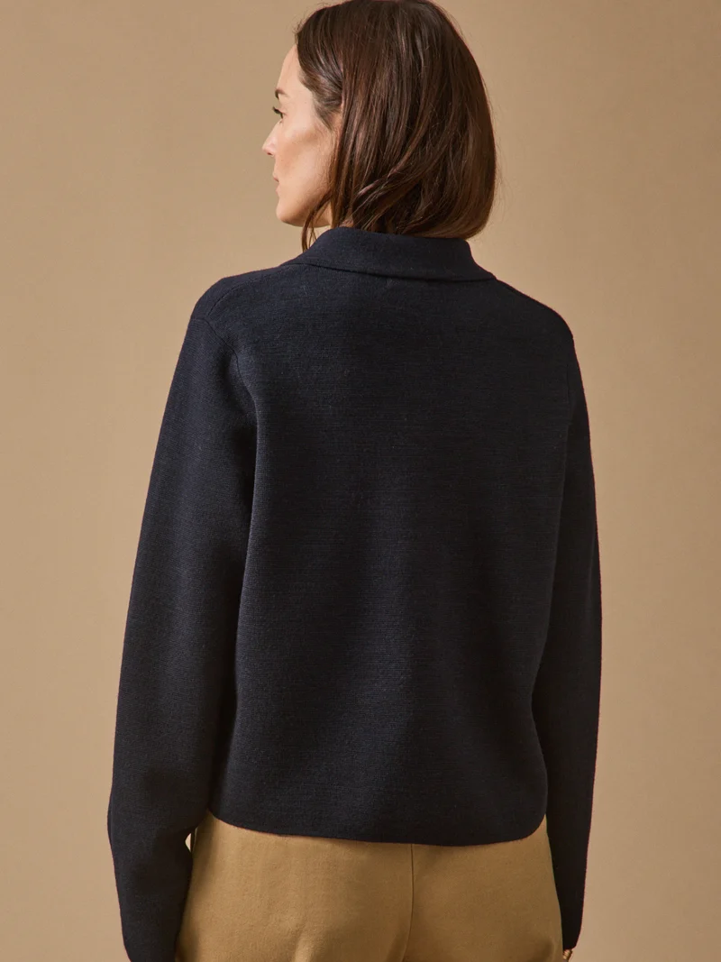 Damen-Cardigan mit Hemdkragen