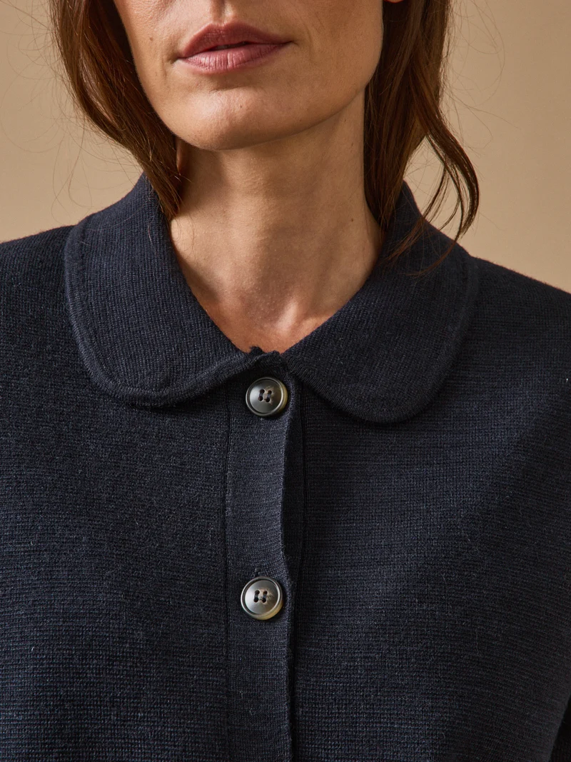 Damen-Cardigan mit Hemdkragen