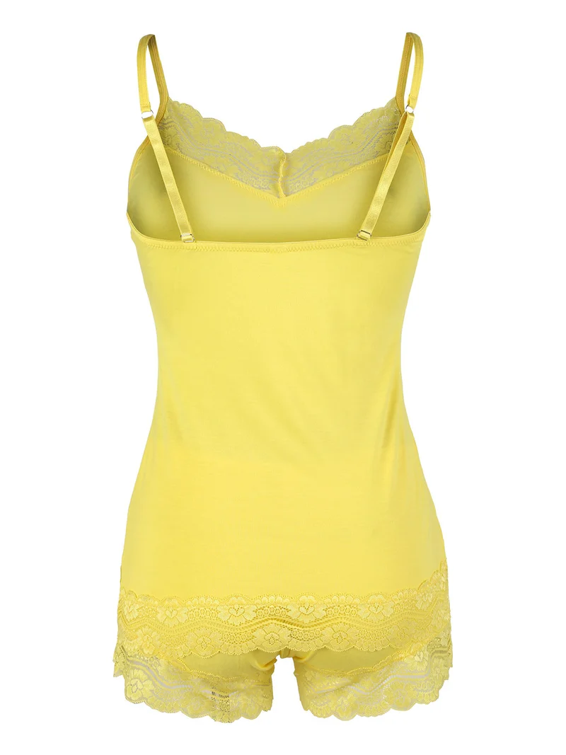 P0824C Completo intimo donna in bamboo - giallo