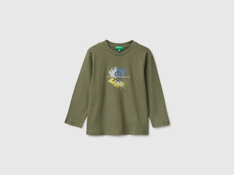 Langärmeliges T-Shirt mit Aufdruck