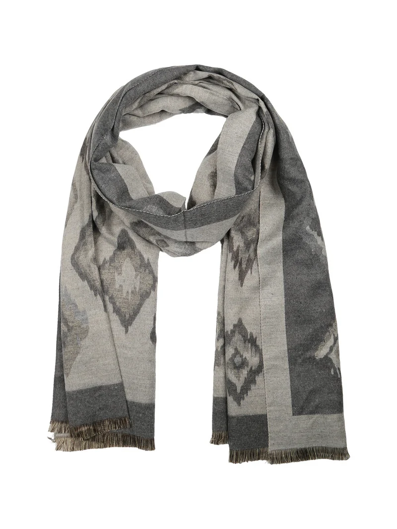 Sciarpa donna con stampe - grigio