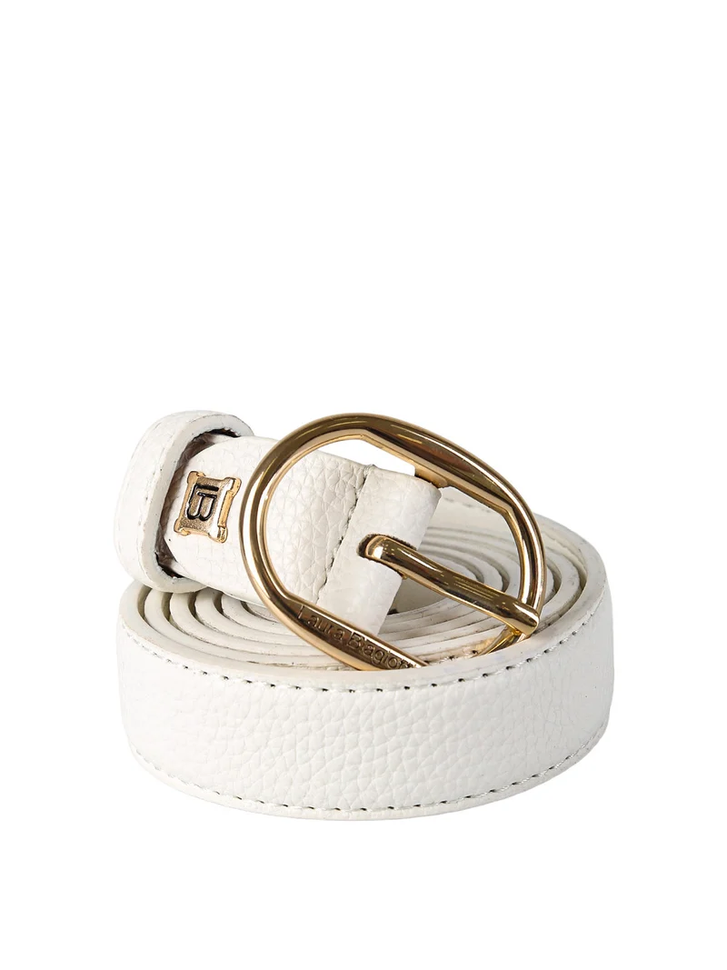 Cintura da donna in ecopelle martellata - bianco