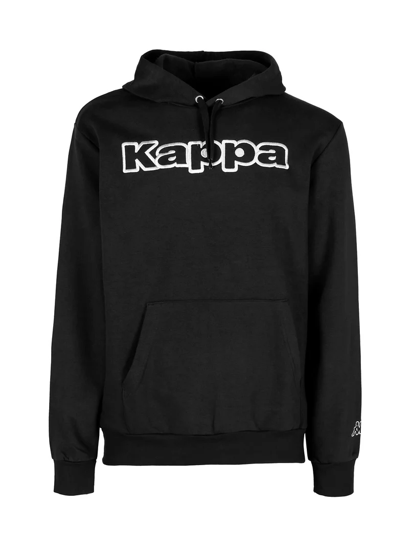 Felpa invernale da uomo con cappuccio - nero