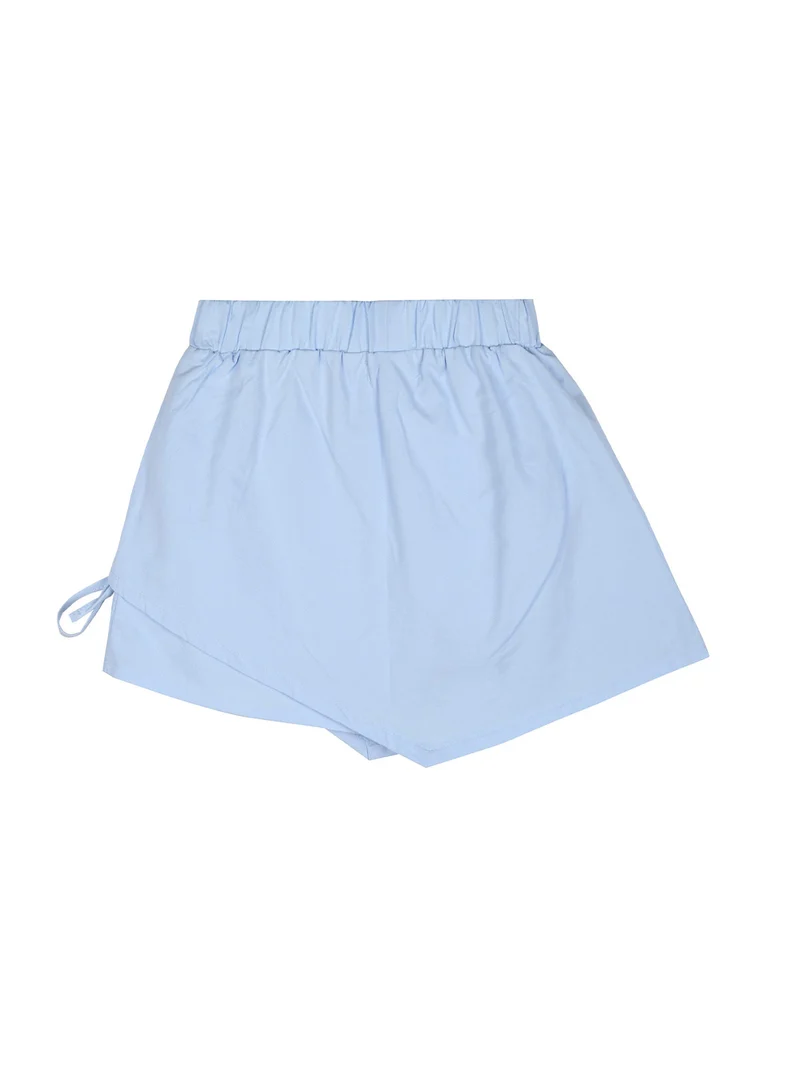 Completo da bambina con t-shirt e pantagonna - azzurro