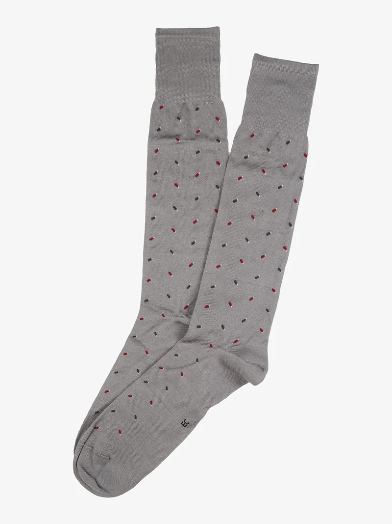 Calze lunghe da uomo in filo di scozia con stampe - grigio chiaro