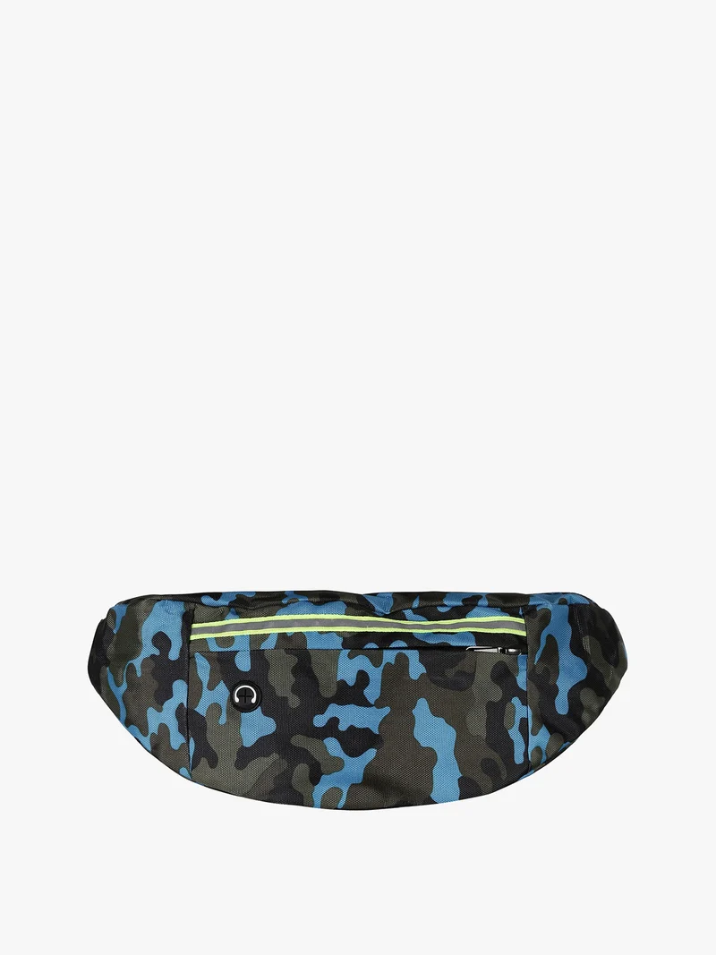 Marsupio mimetico in tessuto - azzurro