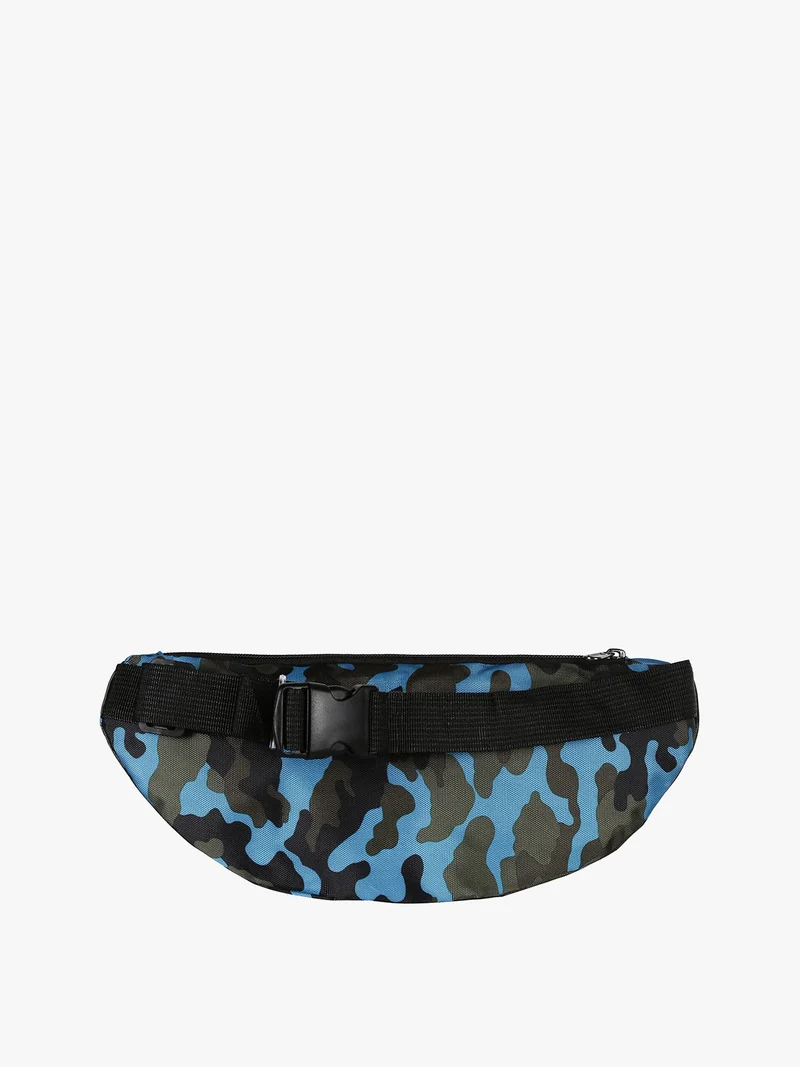 Marsupio mimetico in tessuto - azzurro