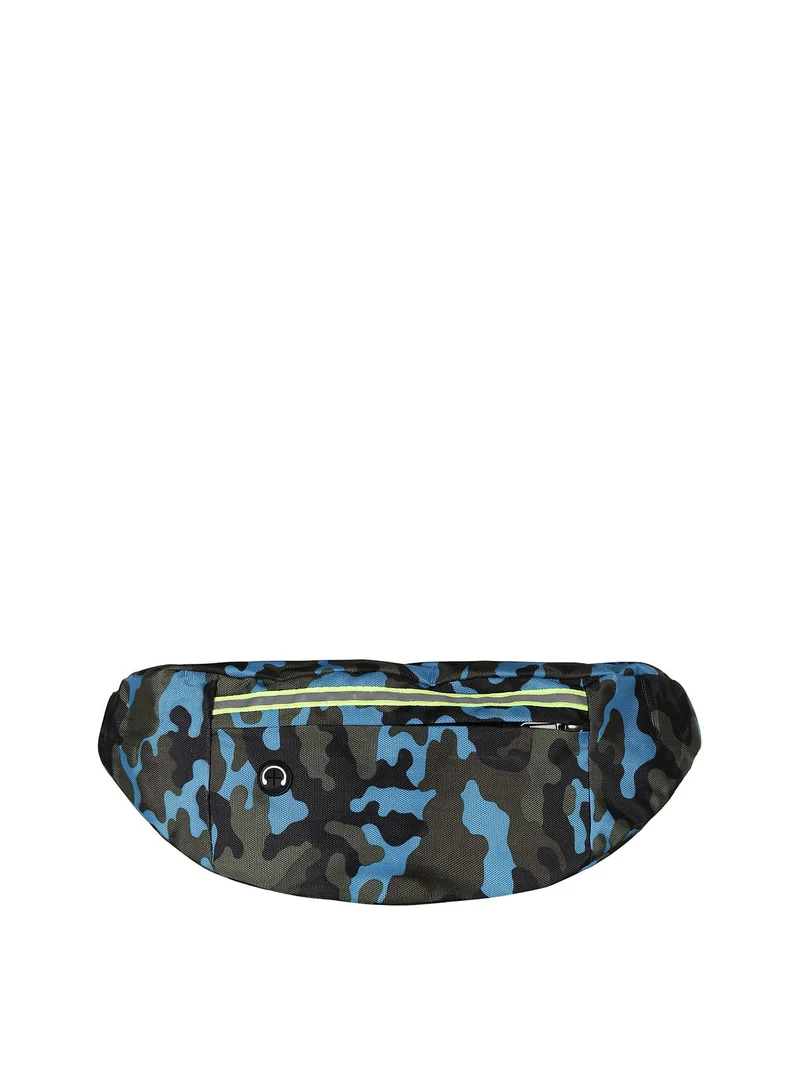 Marsupio mimetico in tessuto - azzurro