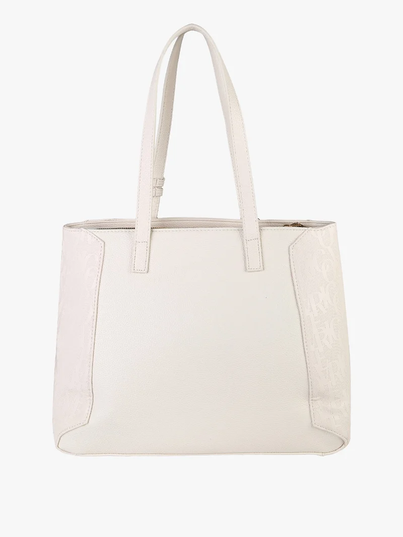 Borsa a spalla da donna in ecopelle - panna