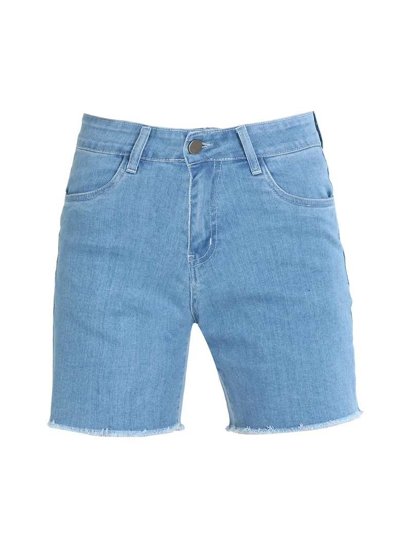 Shorts donna in jeans con finale sfrangiato - jeans