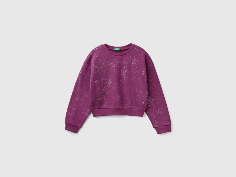 Over fit Sweater mit Glitzer