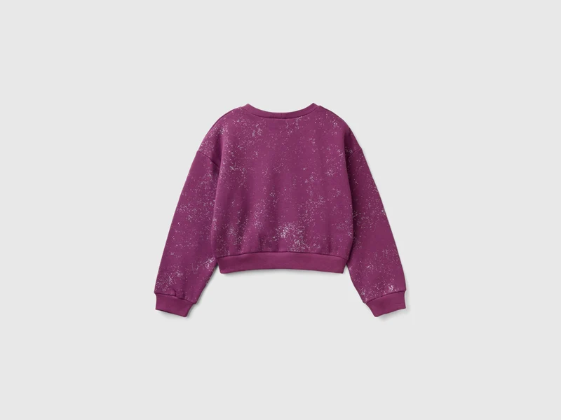 Over fit Sweater mit Glitzer