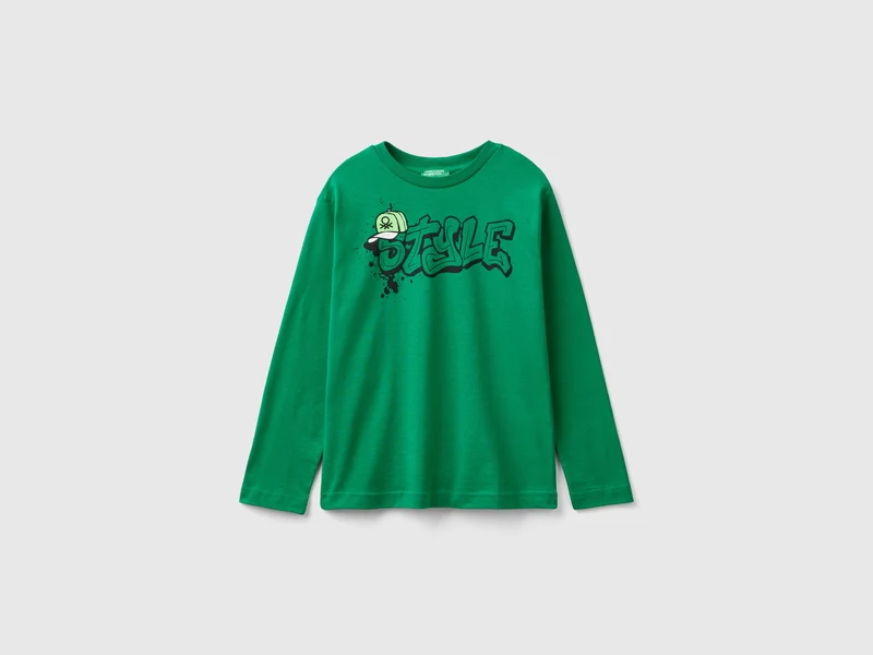 Langärmeliges T-Shirt aus Bio-Baumwolle