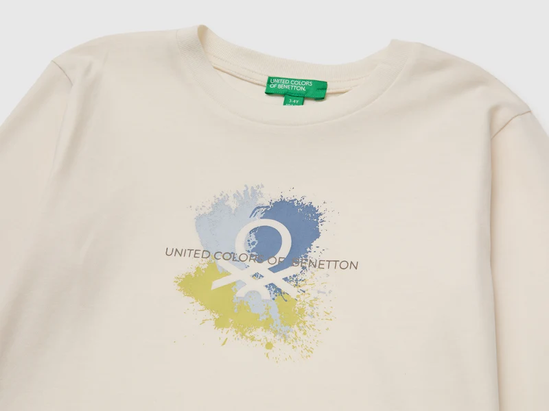 Langärmeliges T-Shirt mit Aufdruck