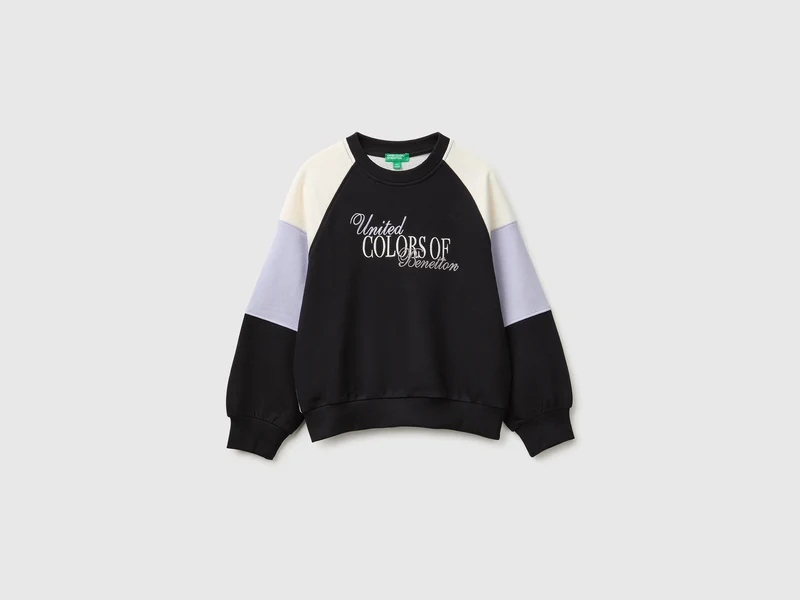 Sweatshirt mit Farbblock-Design und Stickerei