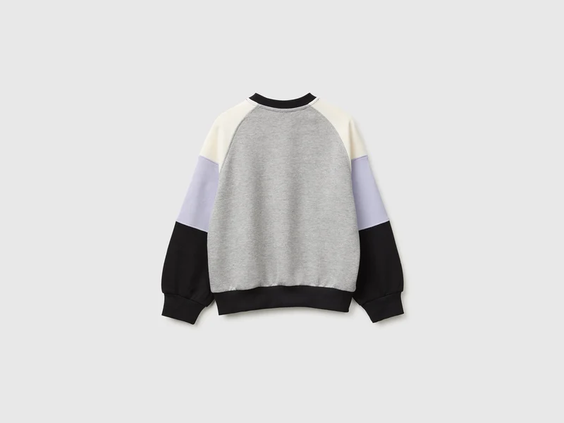 Sweatshirt mit Farbblock-Design und Stickerei